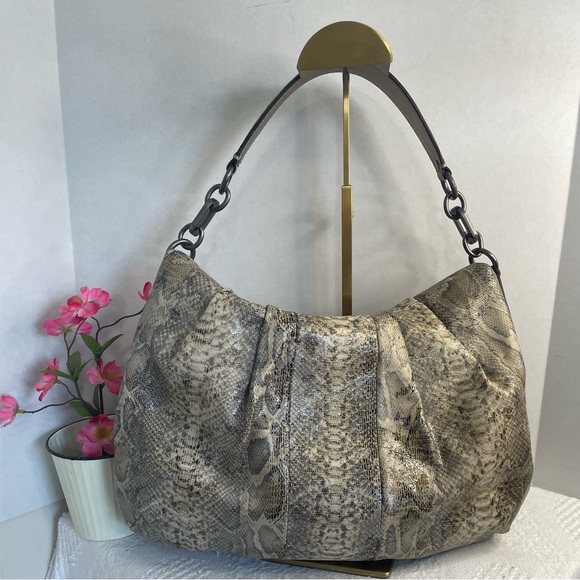 Coach Kristin Python Embossed Shoulder Bag - Picture 11 of 14
